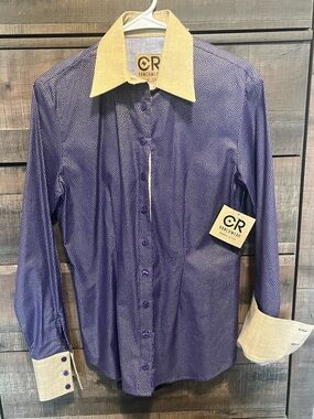 CR Ranchwear Tradition Heart of Gold Purple - Small